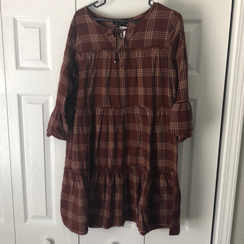 Fall Buffalo Check Dress